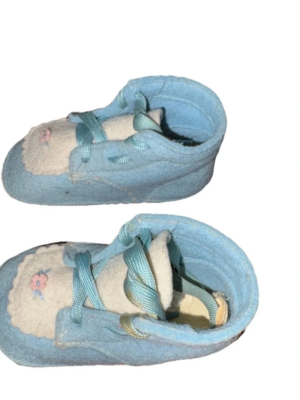 Soft Blue Floral Baby Shoes - Plush Comfort